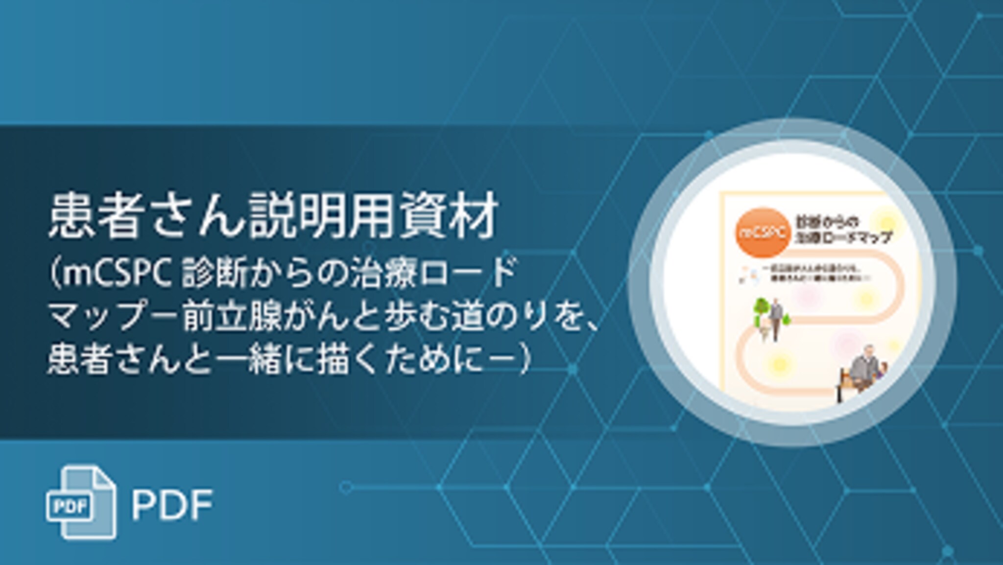 患者さん説明用資材（mCSPC診断からの治療ロードマップ－前立腺がんと歩む道のりを、患者さんと一緒に描くために－）
