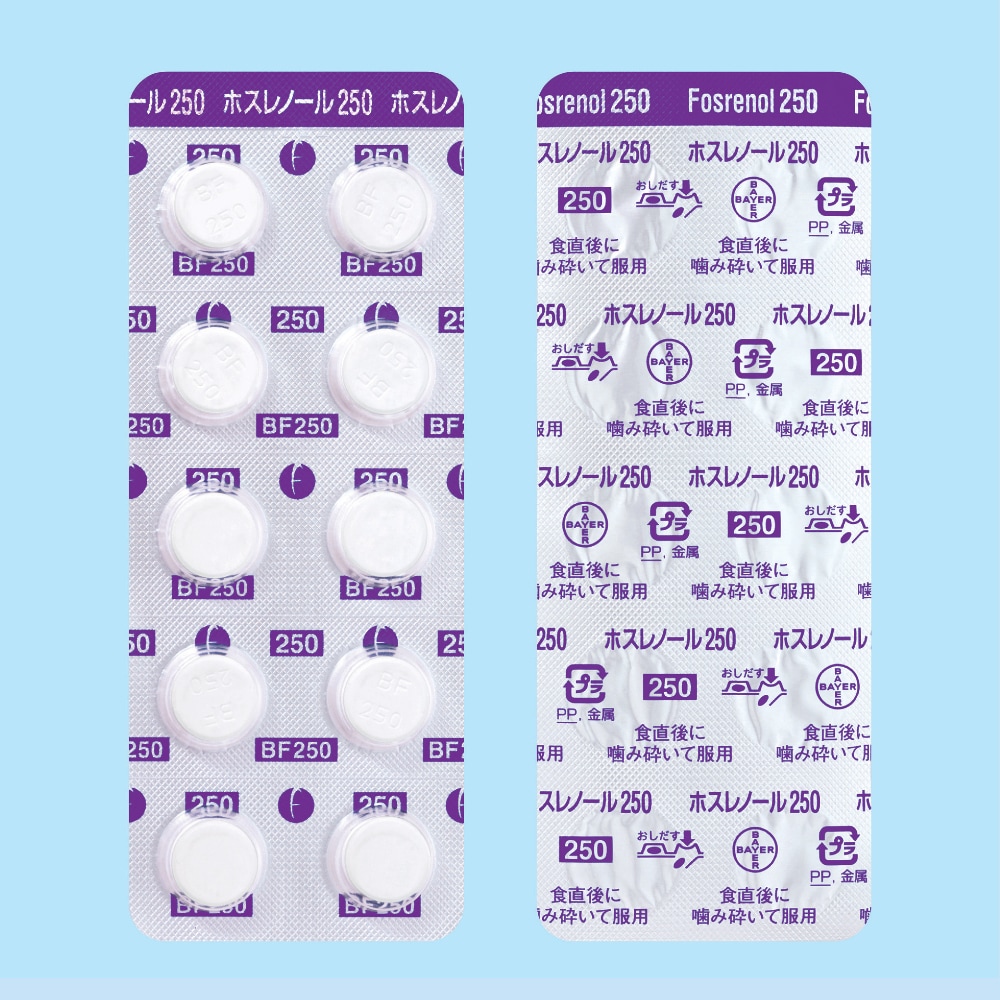 ホスレノールチュアブル錠 250mg PTPシート（10錠）