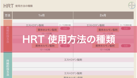 HRT 使用方法の種類