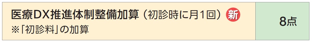 Title 医療DX推進体制整備加算( 初診時に月1回)_新