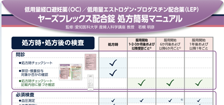 ヤーズフレックス配合錠処方簡易マニュアル
